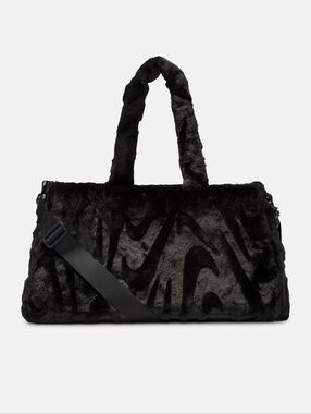 Nike Multi Swoosh Faux Fur Tote Black